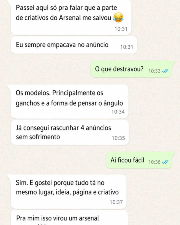 Depoimento de quem usou o Arsenal
